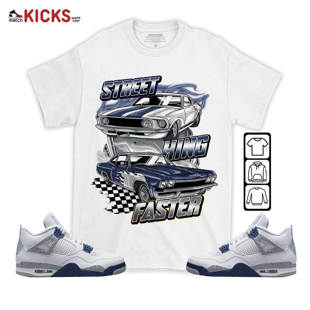 90s Race Car Vintage Sneaker Shirt Match Midnight Navy 4s, Jordan 4 Retro Midnight Navy MKO T-Shirt 90s Race Car Vintage Sneaker Shirt Match Midnight Navy 4s, Jordan 4 Retro Midnight Navy MKO T-Shirt