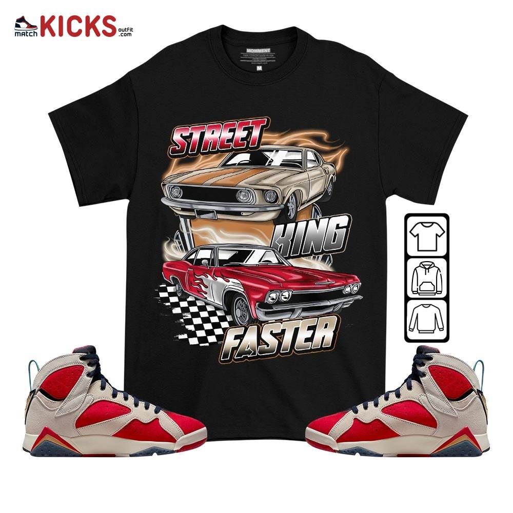 90s Race Car Vintage Sneaker Shirt Match Trophy Room 7s, Jordan 7 Trophy Room MKO T-Shirt
