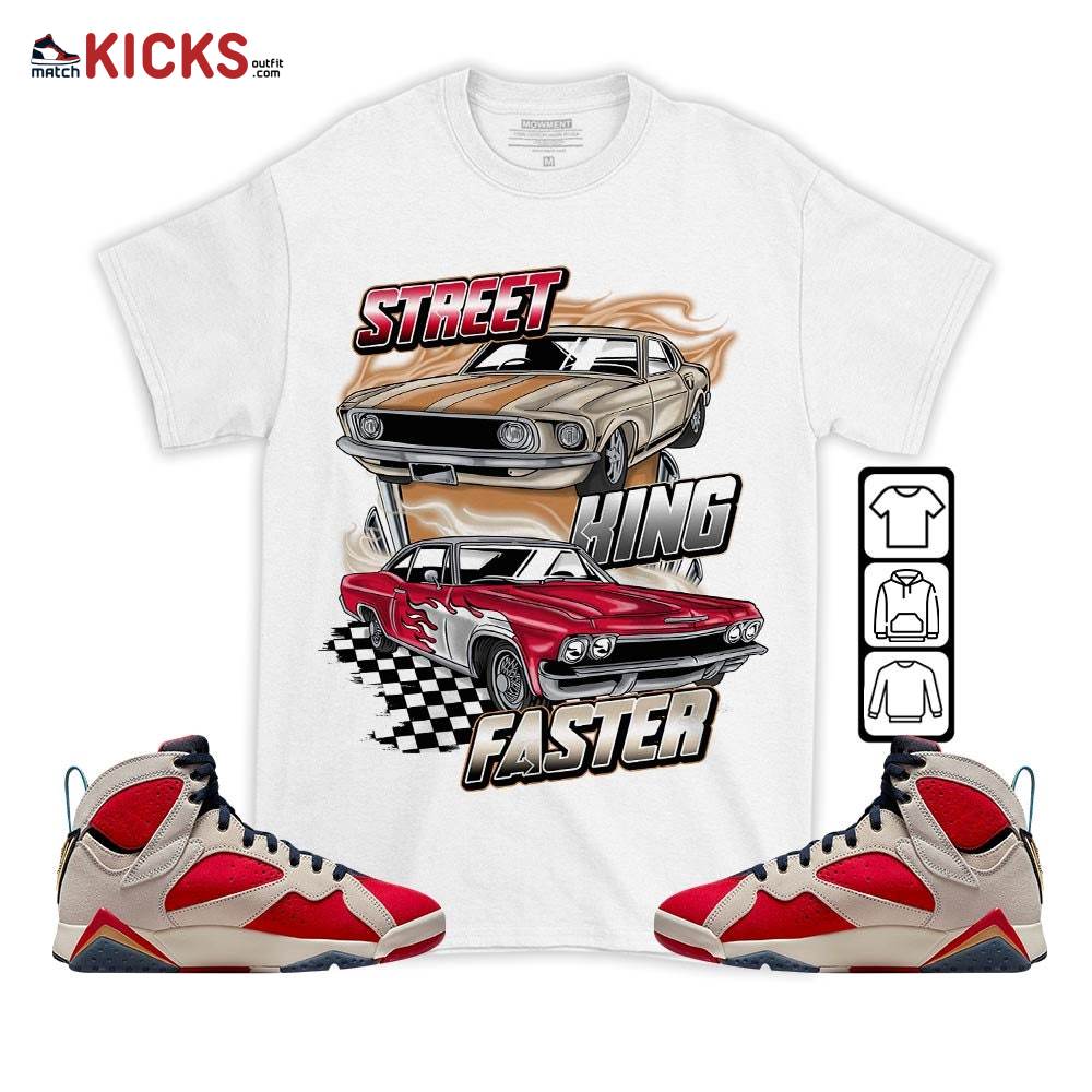 90s Race Car Vintage Sneaker Shirt Match Trophy Room 7s, Jordan 7 Trophy Room MKO T-Shirt