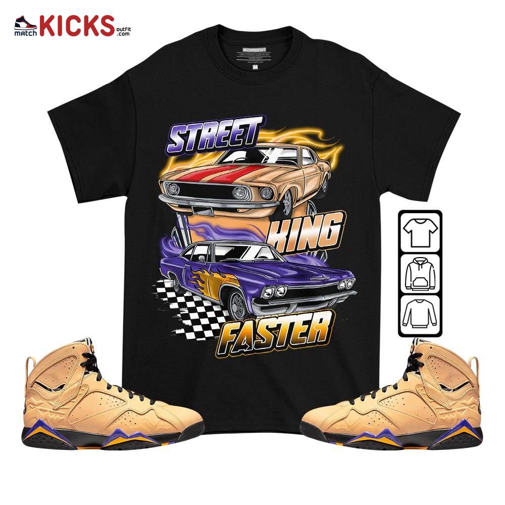 90s Race Car Vintage Sneaker Shirt Match Vachetta Tan 7s, Jordan 7 SE Afrobeats MKO T-Shirt 90s Race Car Vintage Sneaker Shirt Match Vachetta Tan 7s, Jordan 7 SE Afrobeats MKO T-Shirt