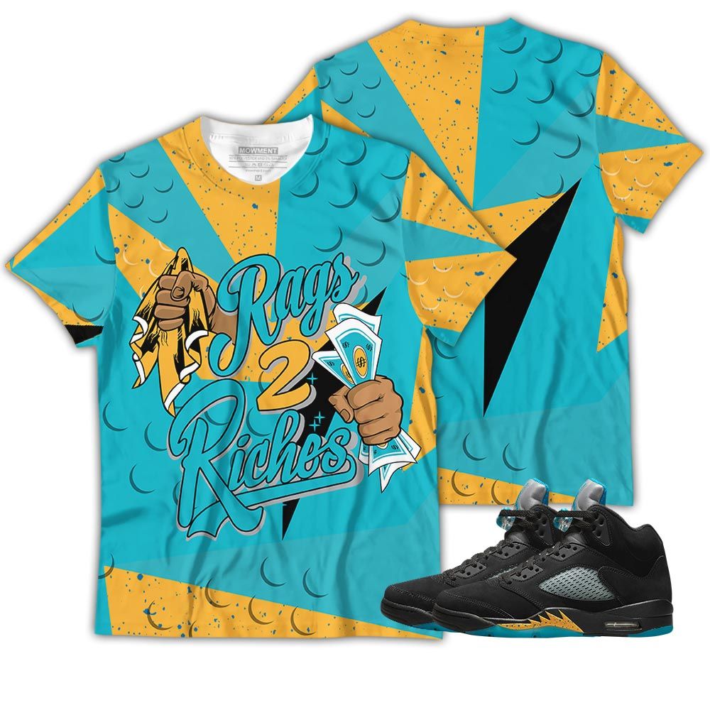 90S Rag 2 Riches Sneaker Shirt Match 2023 Retro Aqua 5S, Jordan 5 Aqua Hoodie Sweatshirt Tee All Over Print MKO Shirt 90S Rag 2 Riches Sneaker Shirt Match 2023 Retro Aqua 5S, Jordan 5 Aqua Hoodie Sweatshirt Tee All Over Print MKO Shirt