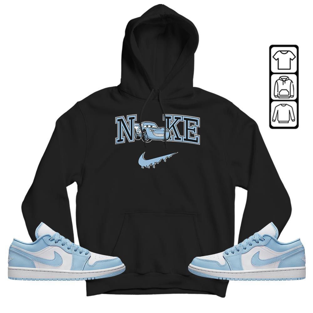95 Mcqueen Car Fast Sneaker Shirt Match 1 Low Gets Icy, Jordan 1 Low Ice Blue MKO T-Shirt 95 Mcqueen Car Fast Sneaker Shirt Match 1 Low Gets Icy, Jordan 1 Low Ice Blue MKO T-Shirt
