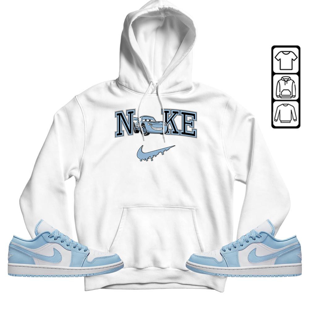 95 Mcqueen Car Fast Sneaker Shirt Match 1 Low Gets Icy, Jordan 1 Low Ice Blue MKO T-Shirt 95 Mcqueen Car Fast Sneaker Shirt Match 1 Low Gets Icy, Jordan 1 Low Ice Blue MKO T-Shirt