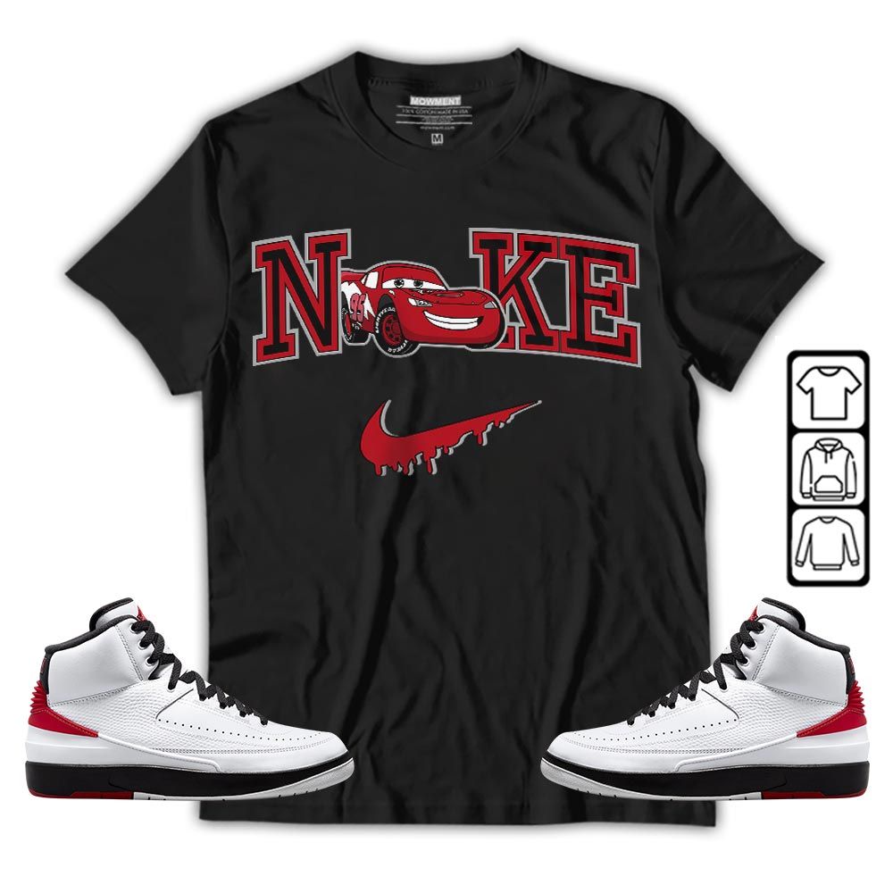 95 Mcqueen Car Fast Sneaker Shirt Match 2 Chicago Varsity Red, Jordan Retro 2 Chicago MKO T-Shirt 95 Mcqueen Car Fast Sneaker Shirt Match 2 Chicago Varsity Red, Jordan Retro 2 Chicago MKO T-Shirt