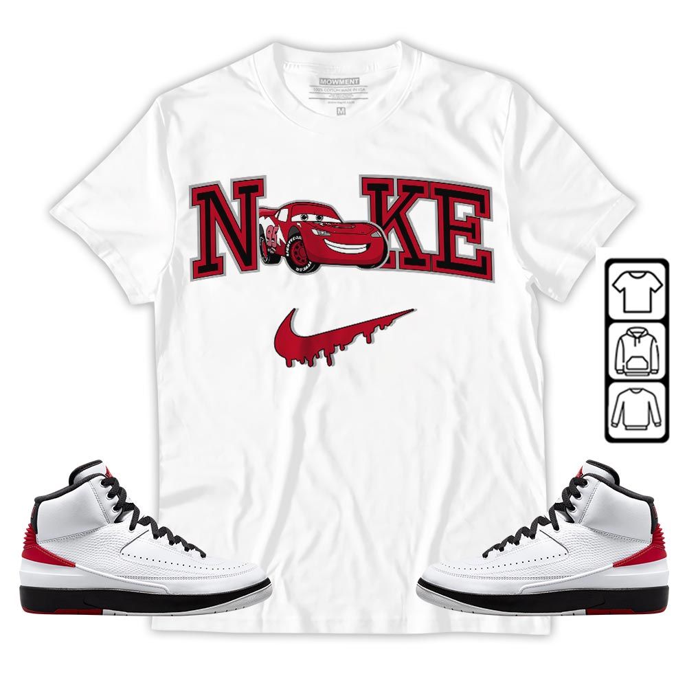 95 Mcqueen Car Fast Sneaker Shirt Match 2 Chicago Varsity Red, Jordan Retro 2 Chicago MKO T-Shirt 95 Mcqueen Car Fast Sneaker Shirt Match 2 Chicago Varsity Red, Jordan Retro 2 Chicago MKO T-Shirt