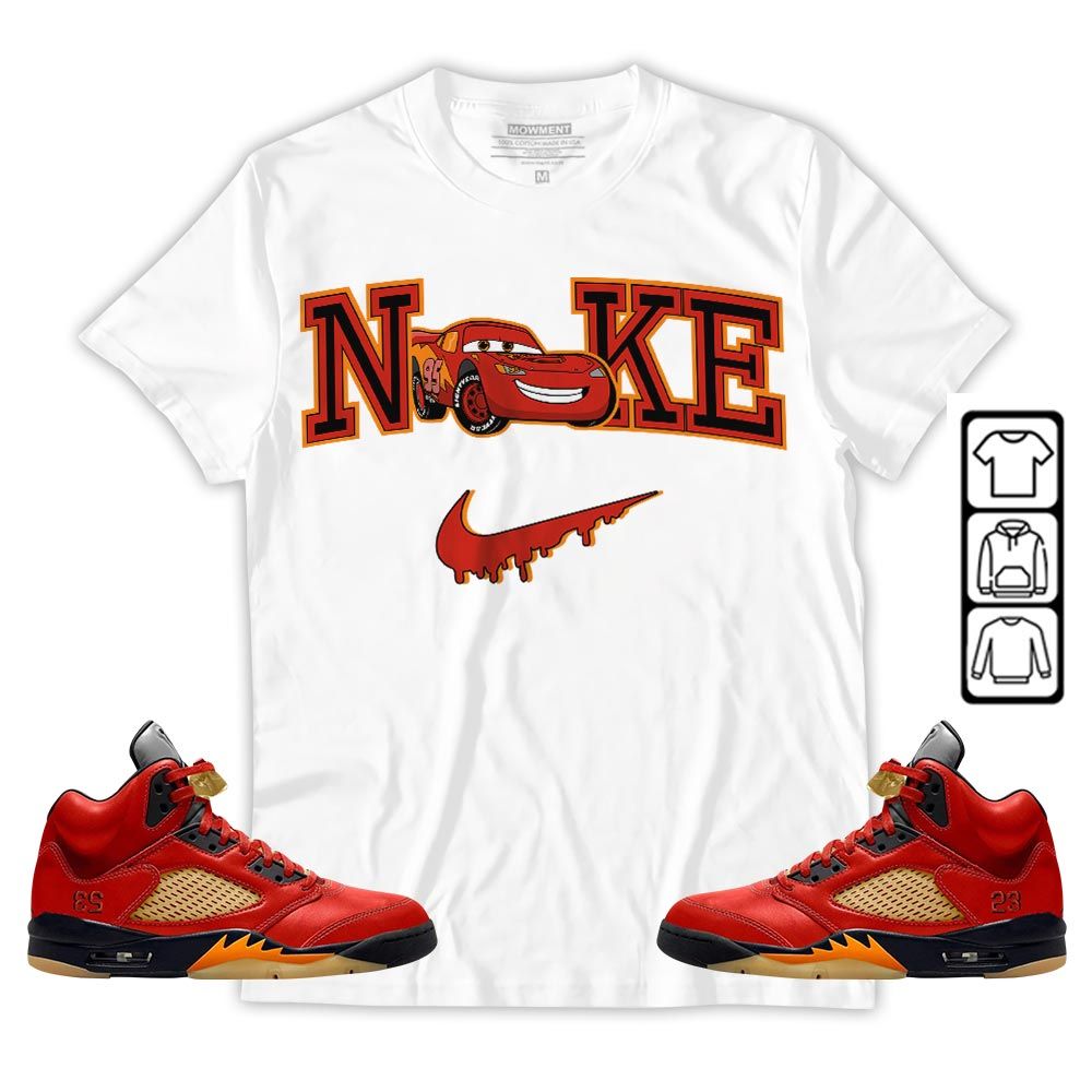 95 Mcqueen Car Fast Sneaker Shirt Match 5 Dunk On Mars, Jordan 5 Mars For Her MKO Hoodie