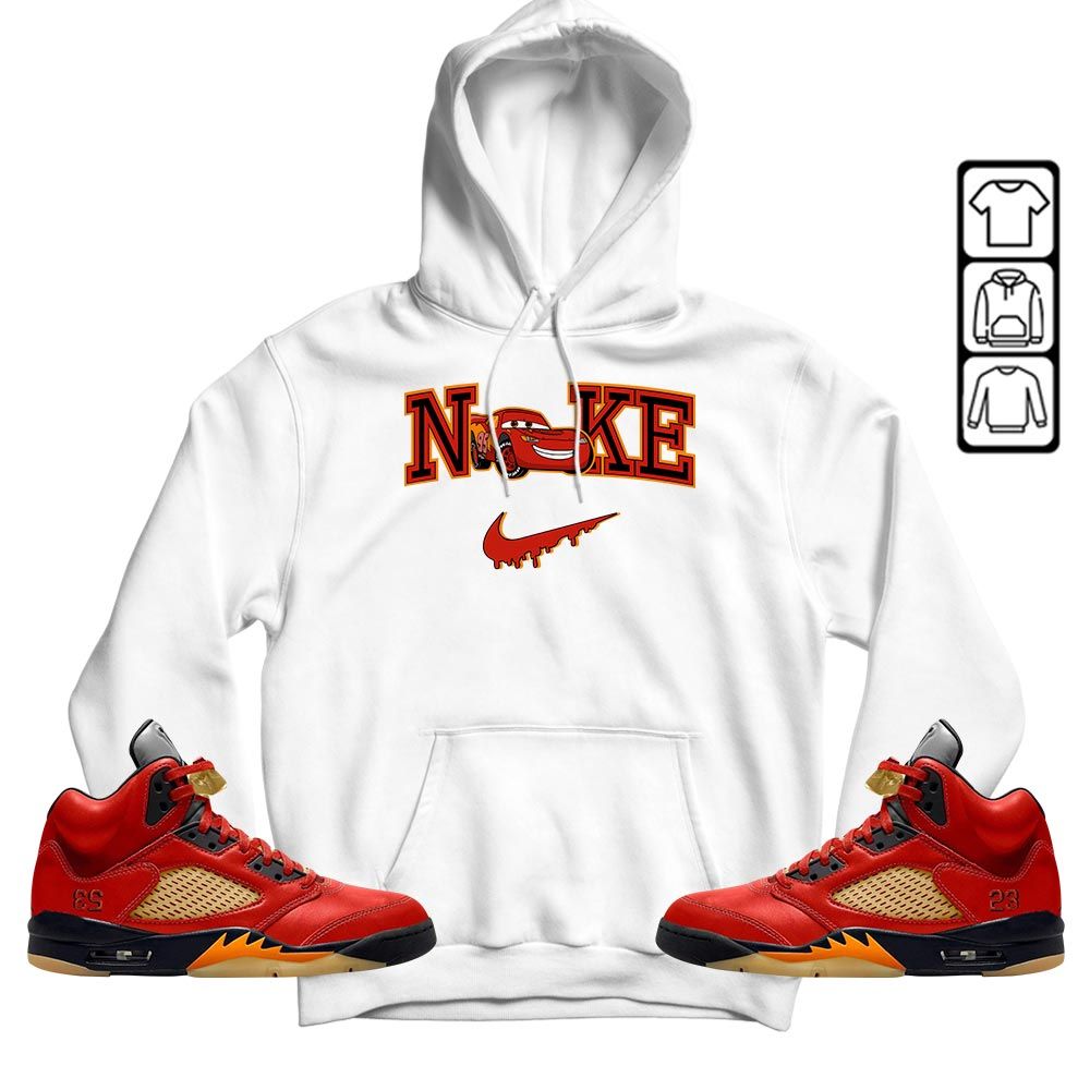 95 Mcqueen Car Fast Sneaker Shirt Match 5 Dunk On Mars, Jordan 5 Mars For Her MKO T-Shirt