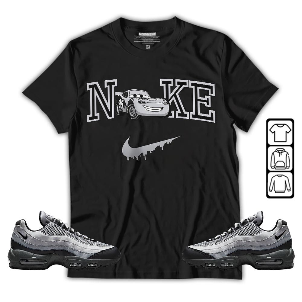 95 Mcqueen Car Fast Sneaker Shirt Match 95 Reflective Safari Grey, Air Max 95 Reflective Safari MKO T-Shirt