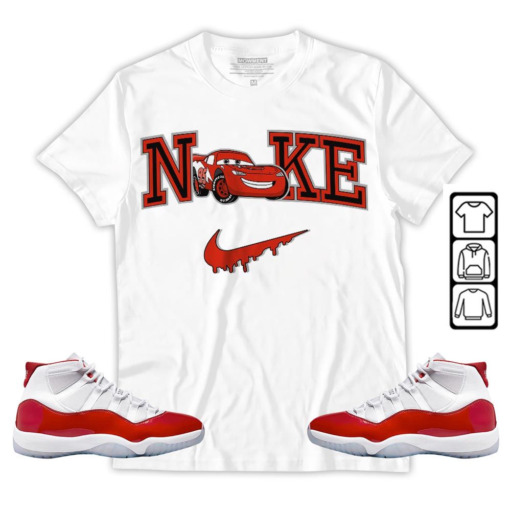 95 Mcqueen Car Fast Sneaker Shirt Match Cherry 11s, Jordan 11 Retro Cherry MKO T-Shirt 95 Mcqueen Car Fast Sneaker Shirt Match Cherry 11s, Jordan 11 Retro Cherry MKO T-Shirt
