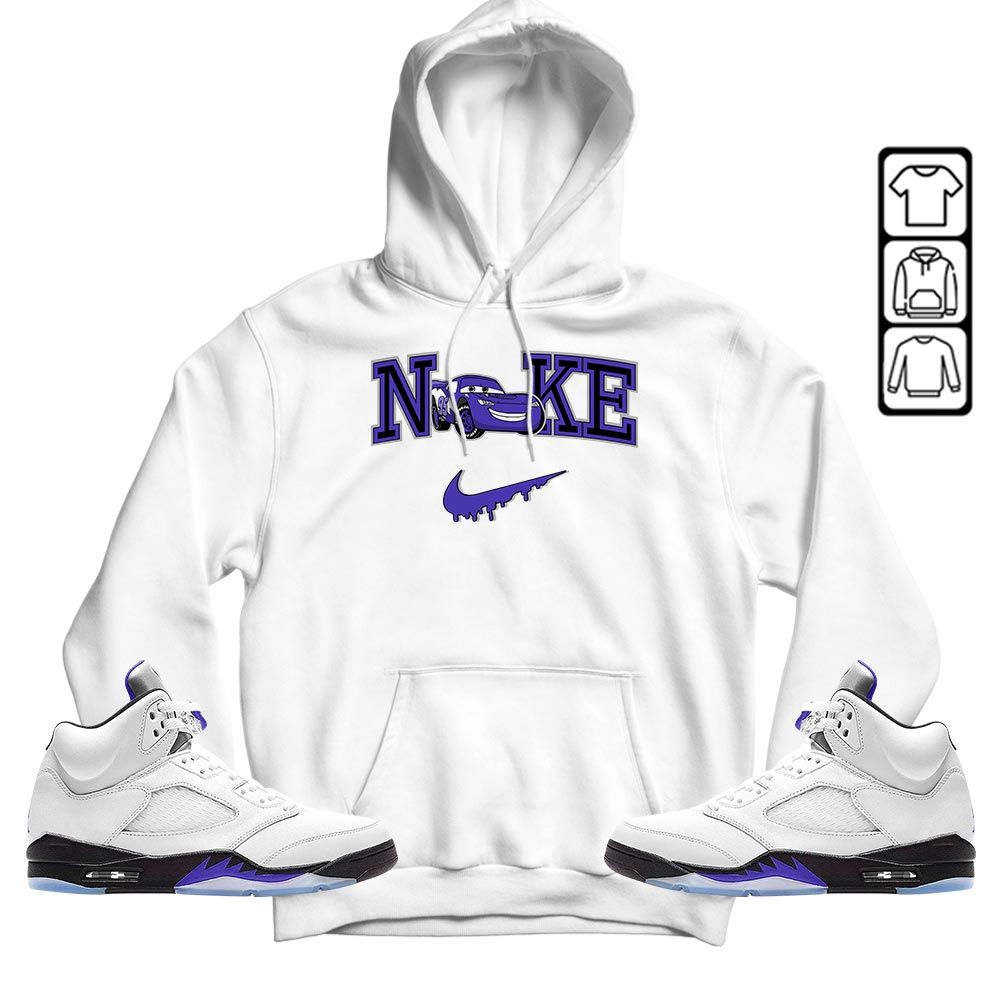 95 Mcqueen Car Fast Sneaker Shirt Match Dark Concord 5s, Jordan 5 Retro Concord MKO T-Shirt