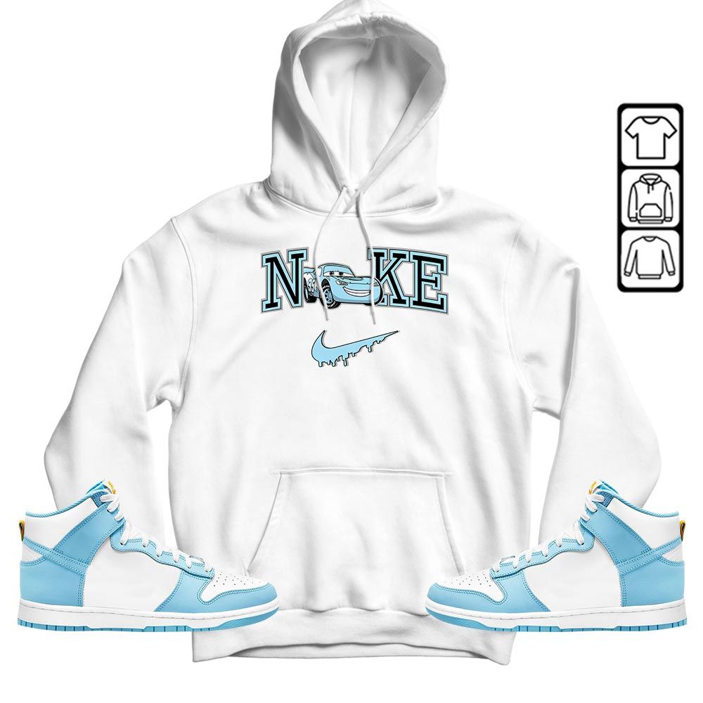 95 Mcqueen Car Fast Sneaker Shirt Match Dunk High Blue Chill, Dunk High Homer Simpson MKO T-Shirt