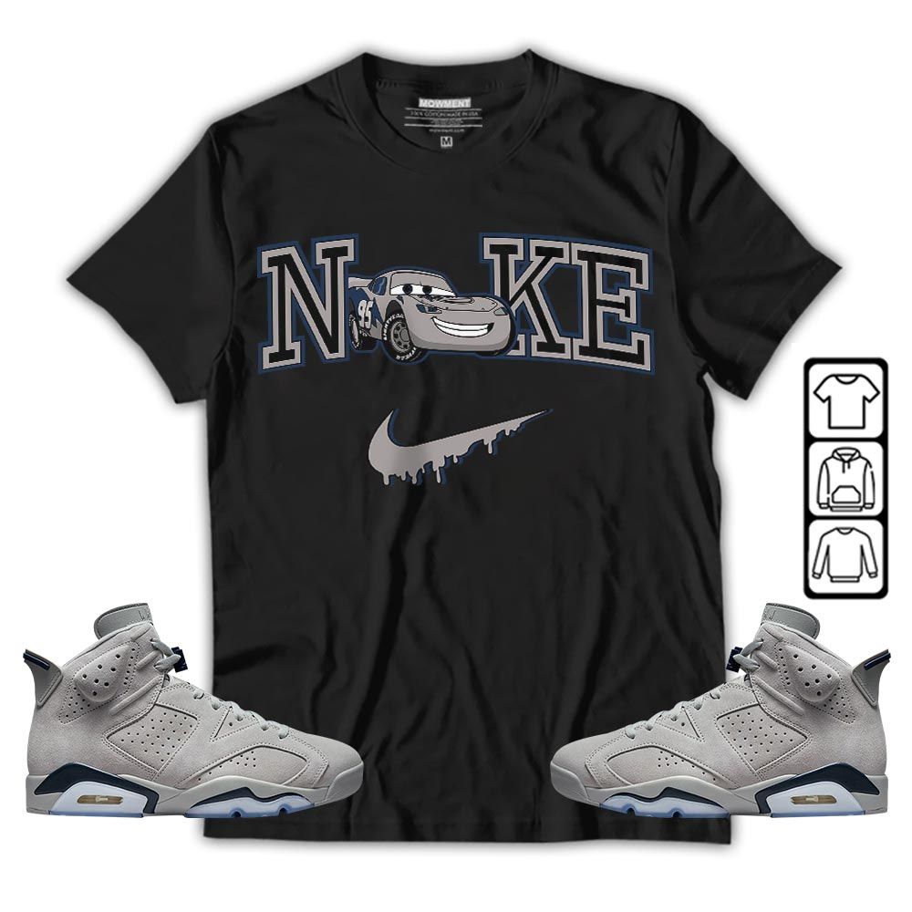 95 Mcqueen Car Fast Sneaker Shirt Match Georgetown 6s, Jordan 6 Retro Georgetown MKO T-Shirt