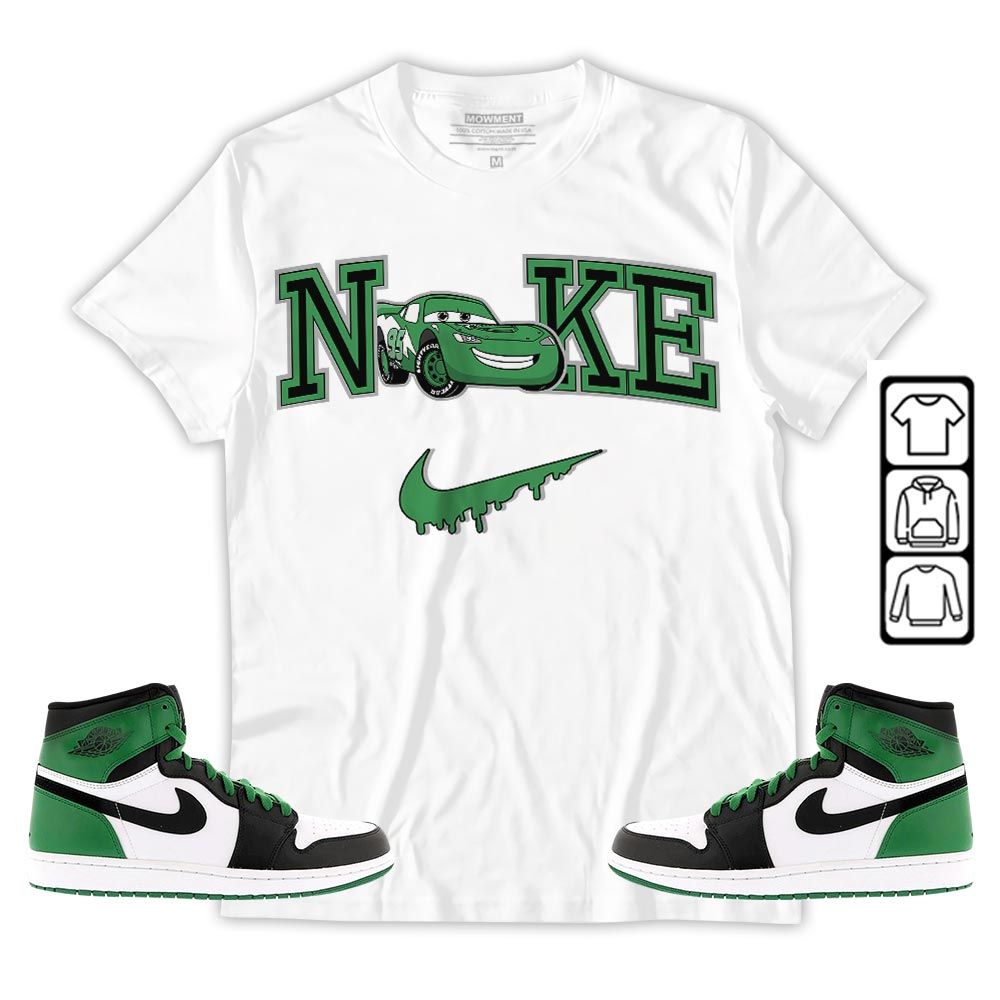 95 Mcqueen Car Fast Sneaker Shirt Match Lucky Green 1s, Jordan 1 Lucky Green MKO T-Shirt 95 Mcqueen Car Fast Sneaker Shirt Match Lucky Green 1s, Jordan 1 Lucky Green MKO T-Shirt