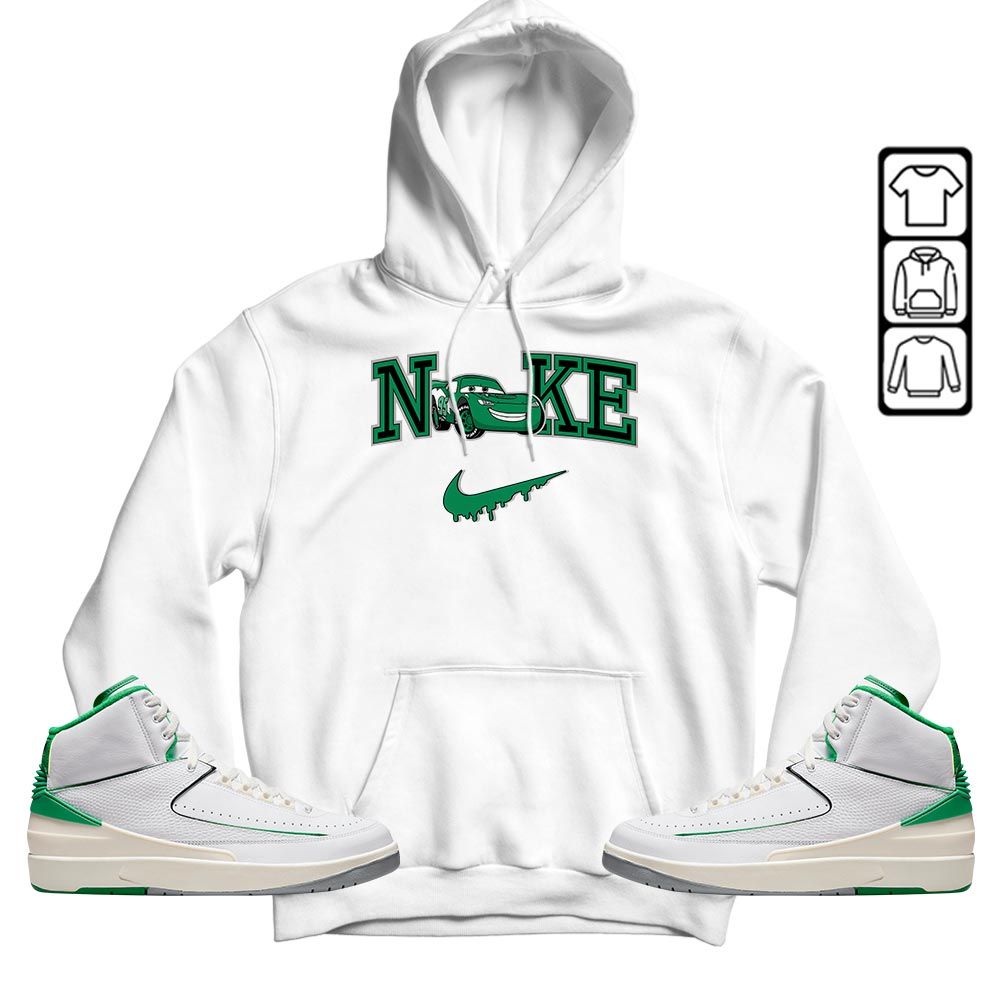 95 Mcqueen Car Fast Sneaker Shirt Match Lucky Green 2s, Jordan 2 Lucky Green MKO T-Shirt