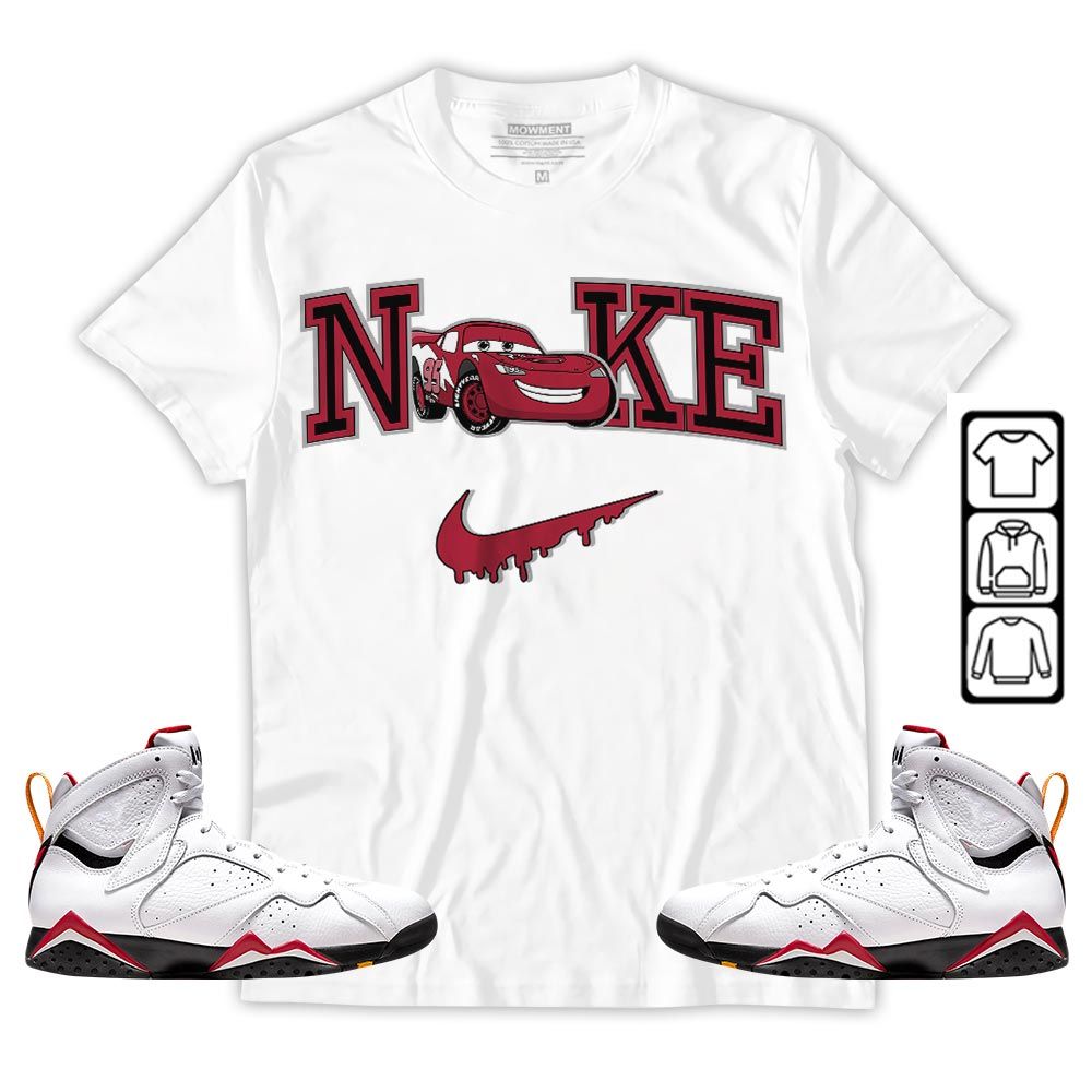95 Mcqueen Car Fast Sneaker Shirt Match OG Cardinal 7s, Jordan 7 Retro Cardinal MKO T-Shirt 95 Mcqueen Car Fast Sneaker Shirt Match OG Cardinal 7s, Jordan 7 Retro Cardinal MKO T-Shirt