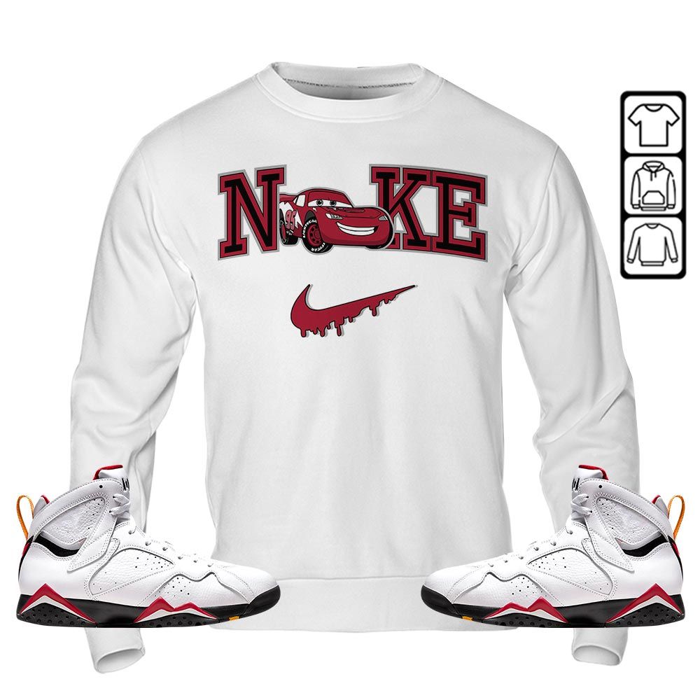 95 Mcqueen Car Fast Sneaker Shirt Match OG Cardinal 7s, Jordan 7 Retro Cardinal MKO T-Shirt 95 Mcqueen Car Fast Sneaker Shirt Match OG Cardinal 7s, Jordan 7 Retro Cardinal MKO T-Shirt
