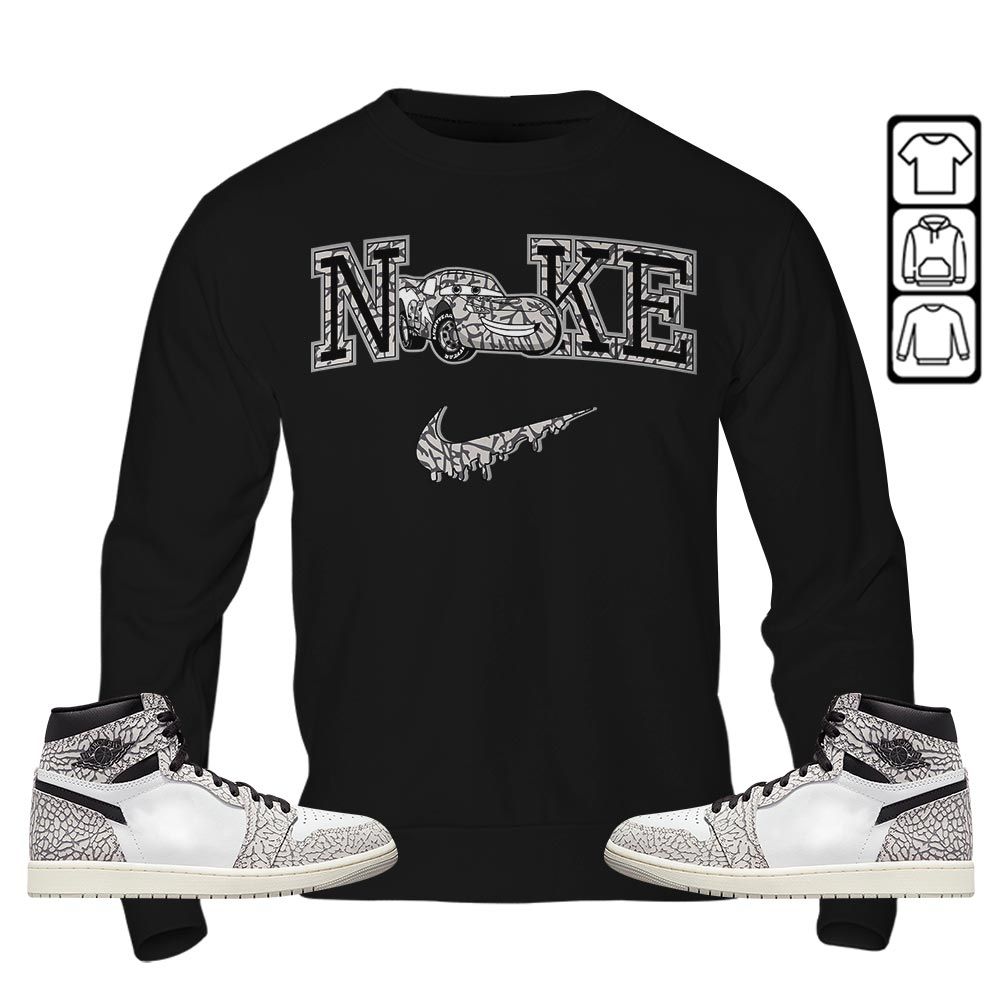 95 Mcqueen Car Fast Sneaker Shirt Match OG Elephant 1s, Jordan 1 White Cement MKO T-Shirt 95 Mcqueen Car Fast Sneaker Shirt Match OG Elephant 1s, Jordan 1 White Cement MKO T-Shirt