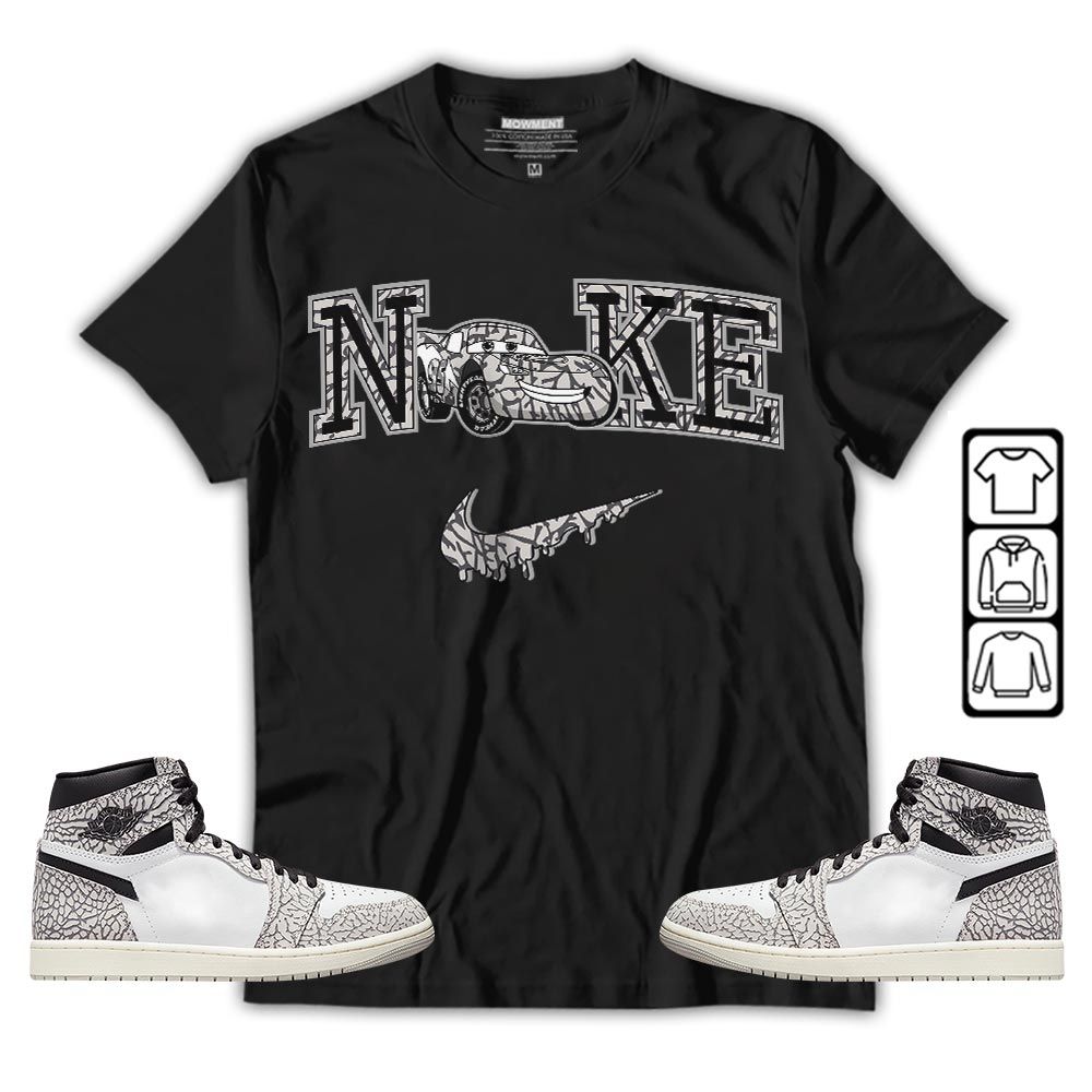95 Mcqueen Car Fast Sneaker Shirt Match OG Elephant 1s, Jordan 1 White Cement MKO T-Shirt 95 Mcqueen Car Fast Sneaker Shirt Match OG Elephant 1s, Jordan 1 White Cement MKO T-Shirt