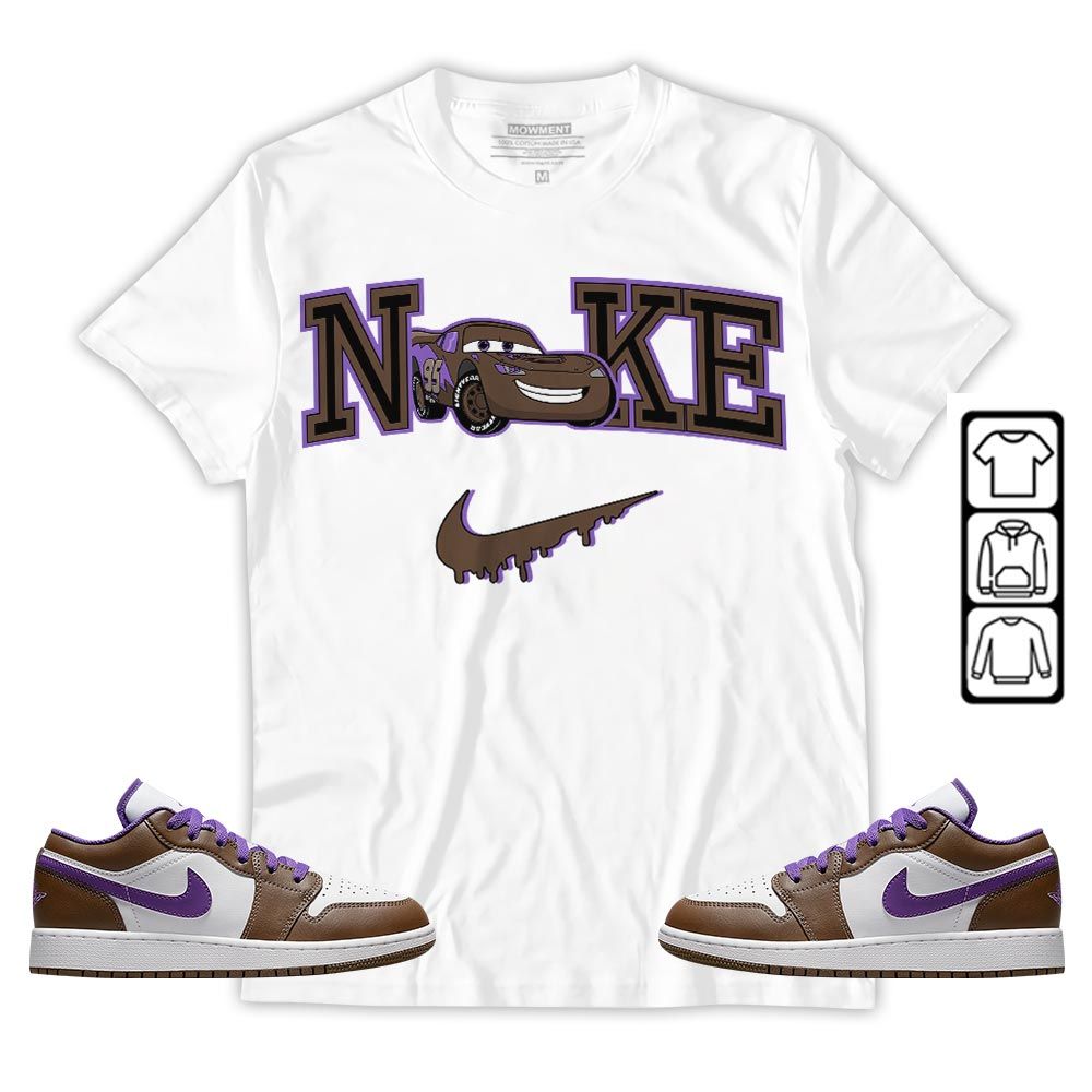 95 Mcqueen Car Fast Sneaker Shirt Match Purple Mocha 1s, Jordan 1 Low Purple Mocha MKO T-Shirt 95 Mcqueen Car Fast Sneaker Shirt Match Purple Mocha 1s, Jordan 1 Low Purple Mocha MKO T-Shirt