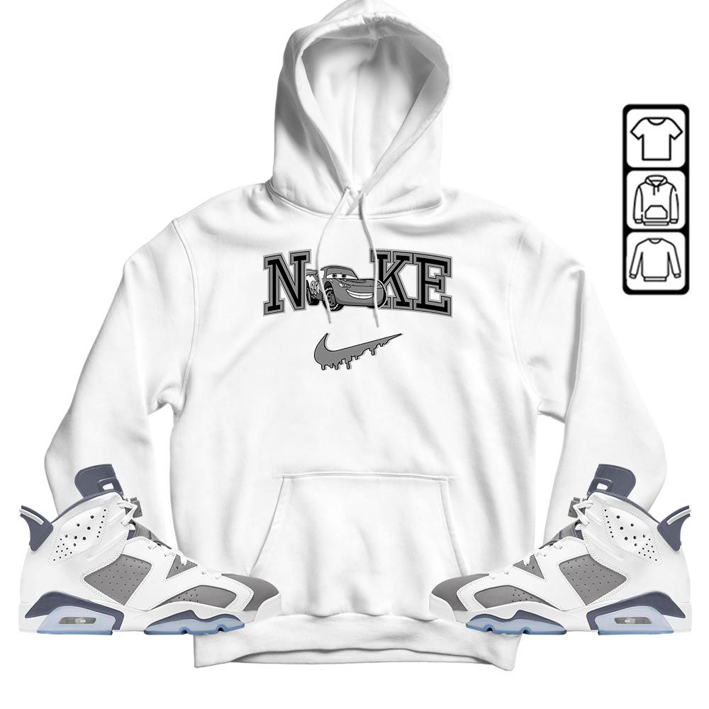 95 Mcqueen Car Fast Sneaker Shirt Match Retro Cool Grey 6s, Jordan 6 Cool Grey MKO T-Shirt