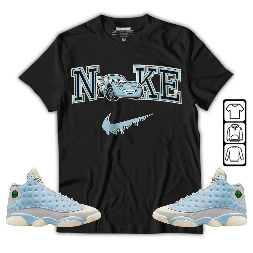 95 Mcqueen Car Fast Sneaker Shirt Match SoleFly 13s, Jordan 13 Retro SoleFly MKO T-Shirt