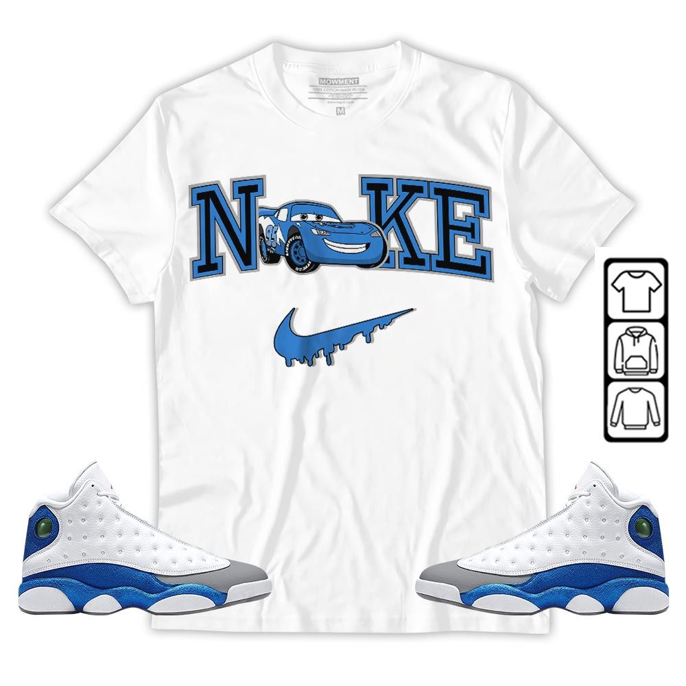 95 Mcqueen Car Fast Sneaker Shirt Match White French Blue 13s, Jordan 13 French Blue MKO T-Shirt 95 Mcqueen Car Fast Sneaker Shirt Match White French Blue 13s, Jordan 13 French Blue MKO T-Shirt