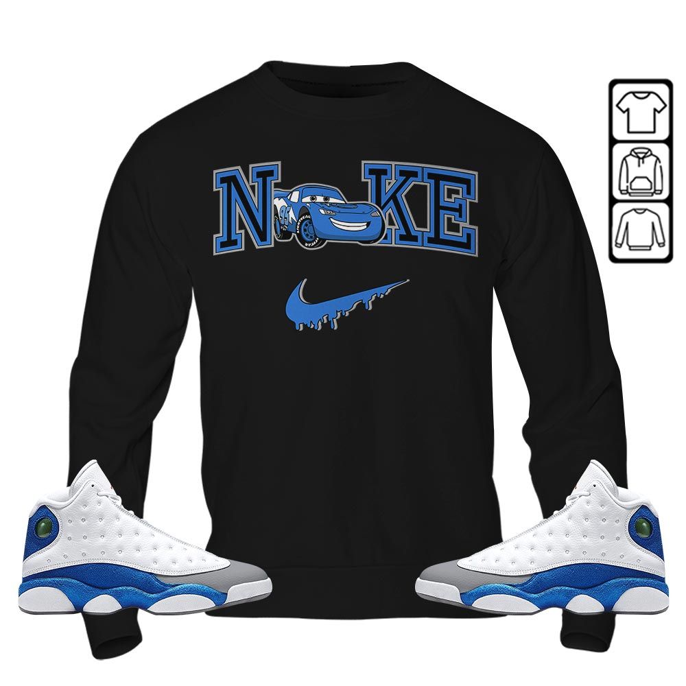 95 Mcqueen Car Fast Sneaker Shirt Match White French Blue 13s, Jordan 13 French Blue MKO T-Shirt 95 Mcqueen Car Fast Sneaker Shirt Match White French Blue 13s, Jordan 13 French Blue MKO T-Shirt
