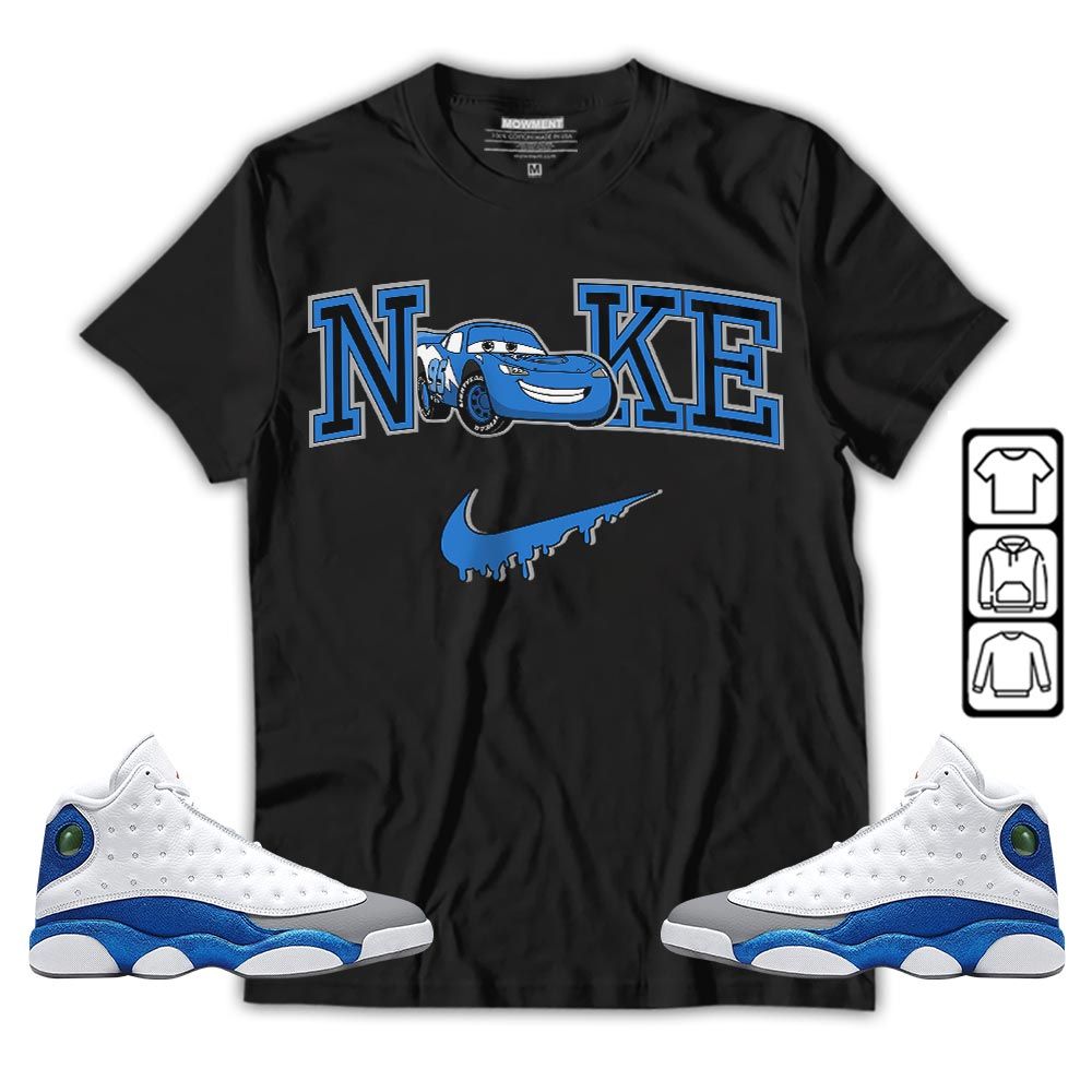 95 Mcqueen Car Fast Sneaker Shirt Match White French Blue 13s, Jordan 13 French Blue MKO T-Shirt 95 Mcqueen Car Fast Sneaker Shirt Match White French Blue 13s, Jordan 13 French Blue MKO T-Shirt