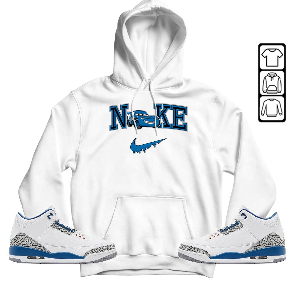 95 Mcqueen Car Fast Sneaker Shirt Match Wizards 3s, Jordan Retro 3 Wizards MKO T-Shirt