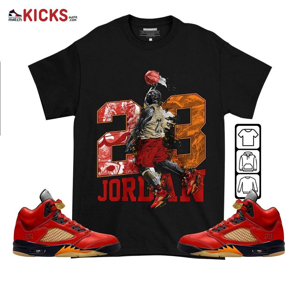 Air 23 Jordan Sneaker Shirt Match 5 Dunk On Mars, Jordan 5 Mars For Her MKO T-Shirt