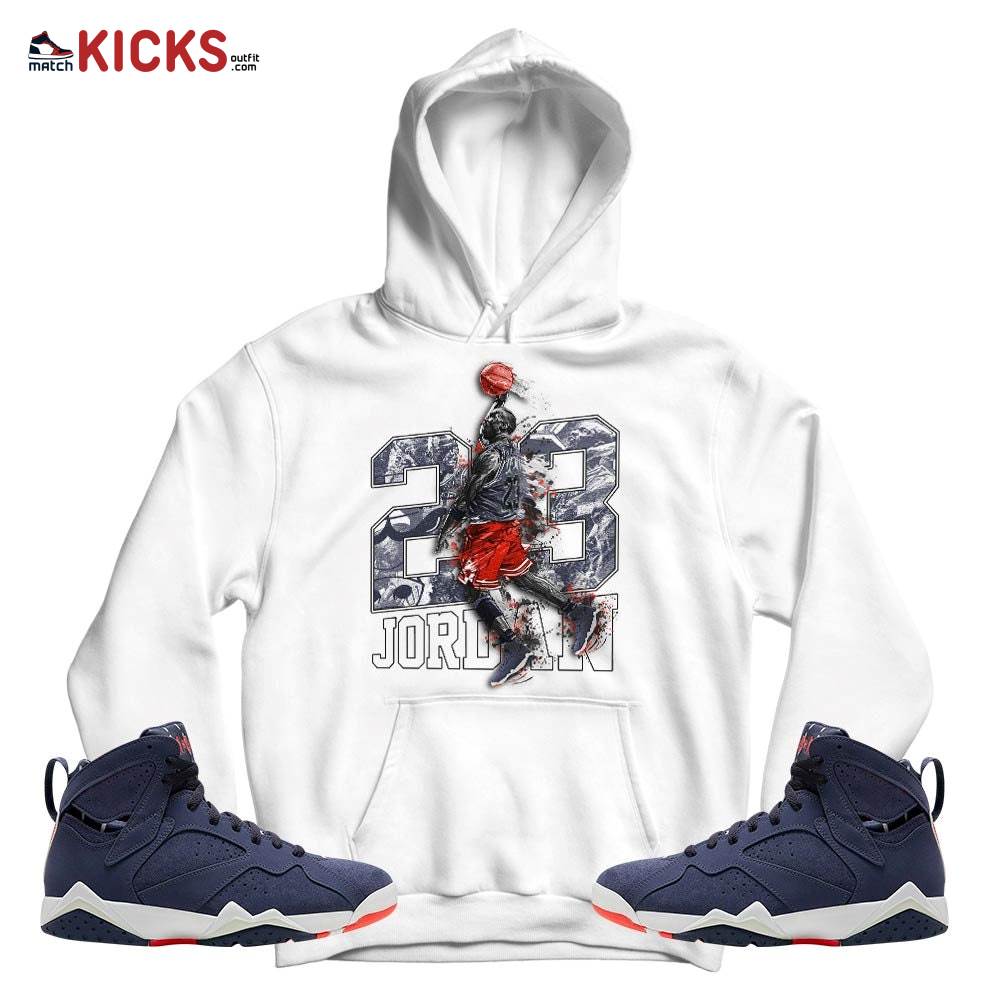 Air 23 Jordan Sneaker Shirt Match 7 Neutral Indigo, Jordan 7 Quai 54 MKO T-Shirt Air 23 Jordan Sneaker Shirt Match 7 Neutral Indigo, Jordan 7 Quai 54 MKO T-Shirt