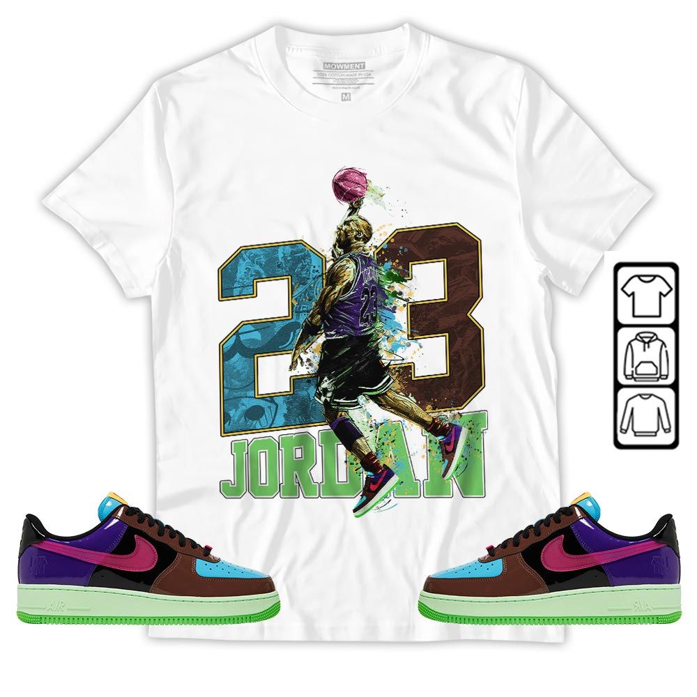 Air 23 Jordan Sneaker Shirt Match AF 1 Low SP Pink Prime, Air Force 1 Undefeated Pink Prime MKO Hoodie
