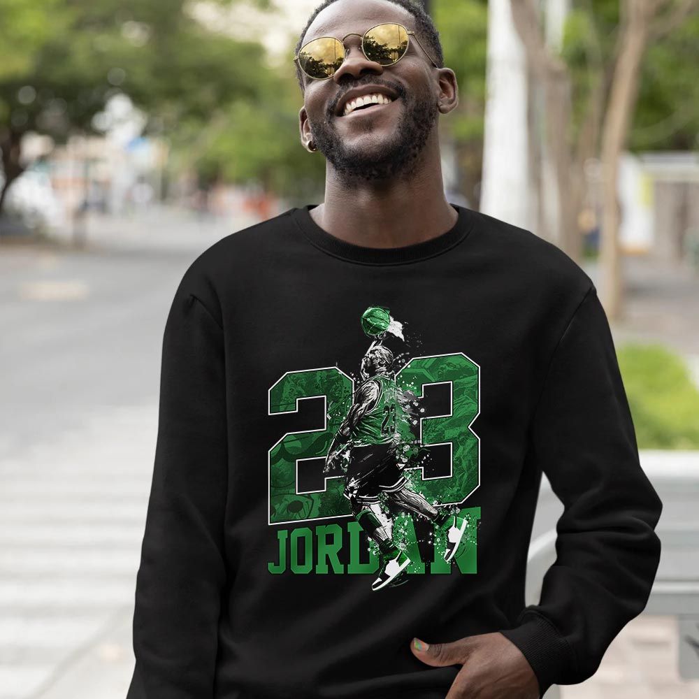 Air 23 Jordan Sneaker Shirt Match Lucky Green 1s, Jordan 1 Lucky Green MKO T-Shirt Air 23 Jordan Sneaker Shirt Match Lucky Green 1s, Jordan 1 Lucky Green MKO T-Shirt