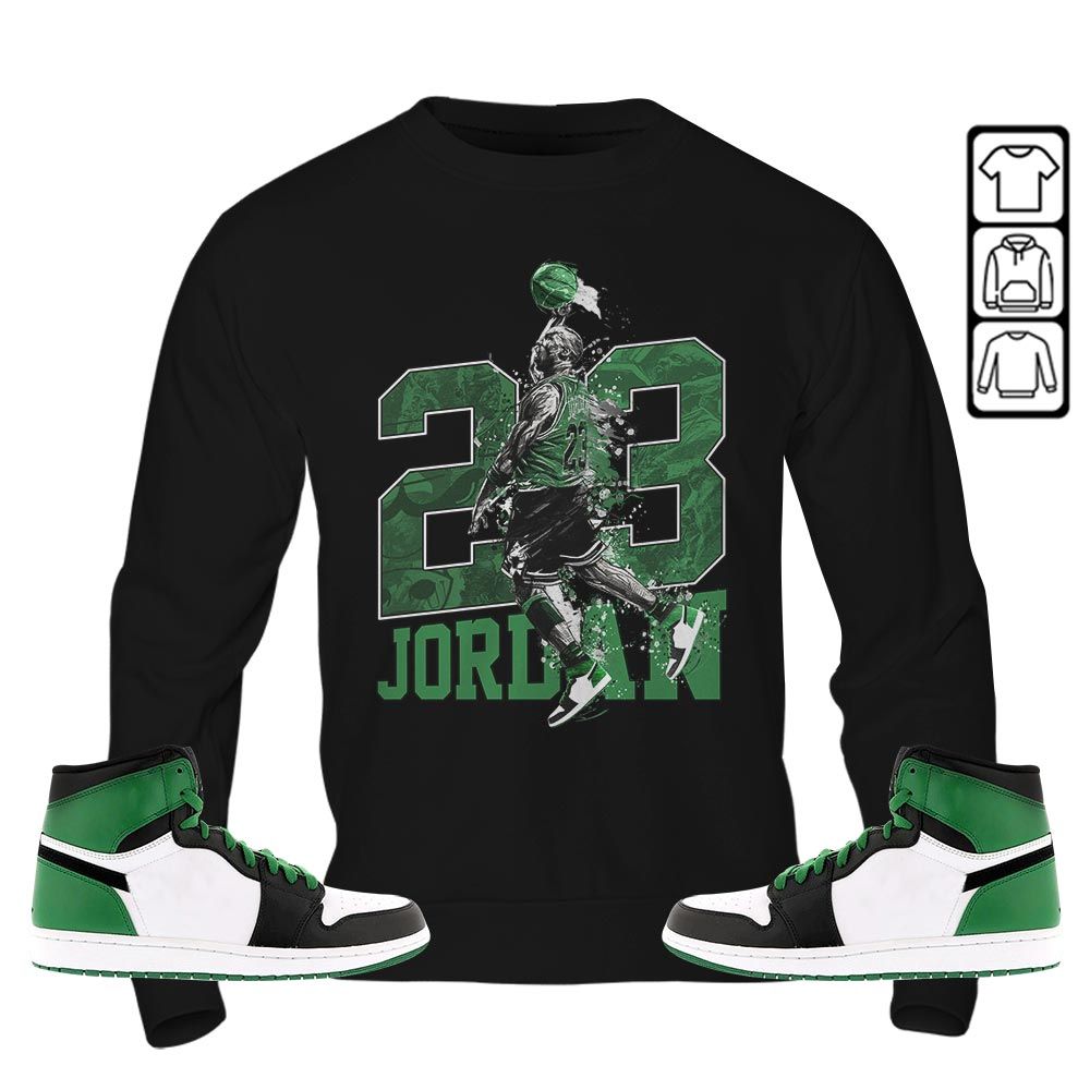 Air 23 Jordan Sneaker Shirt Match Lucky Green 1s, Jordan 1 Lucky Green MKO T-Shirt Air 23 Jordan Sneaker Shirt Match Lucky Green 1s, Jordan 1 Lucky Green MKO T-Shirt