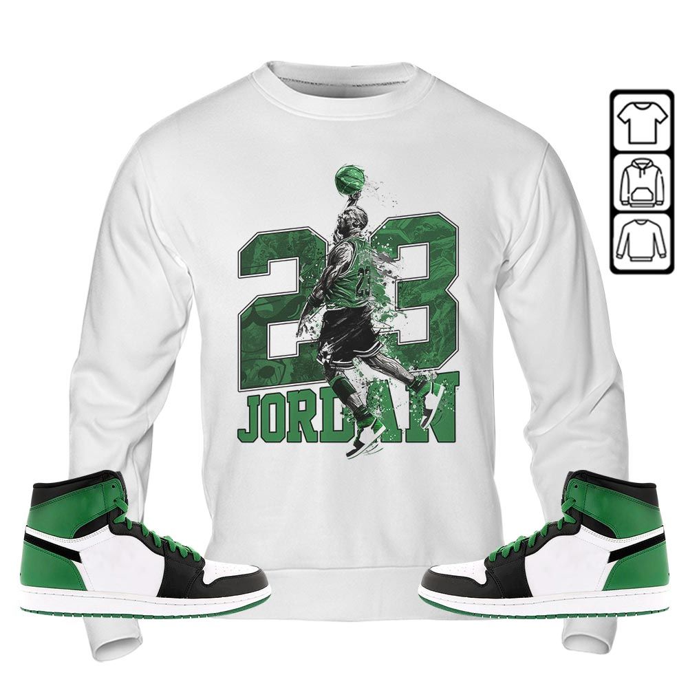 Air 23 Jordan Sneaker Shirt Match Lucky Green 1s, Jordan 1 Lucky Green MKO T-Shirt Air 23 Jordan Sneaker Shirt Match Lucky Green 1s, Jordan 1 Lucky Green MKO T-Shirt