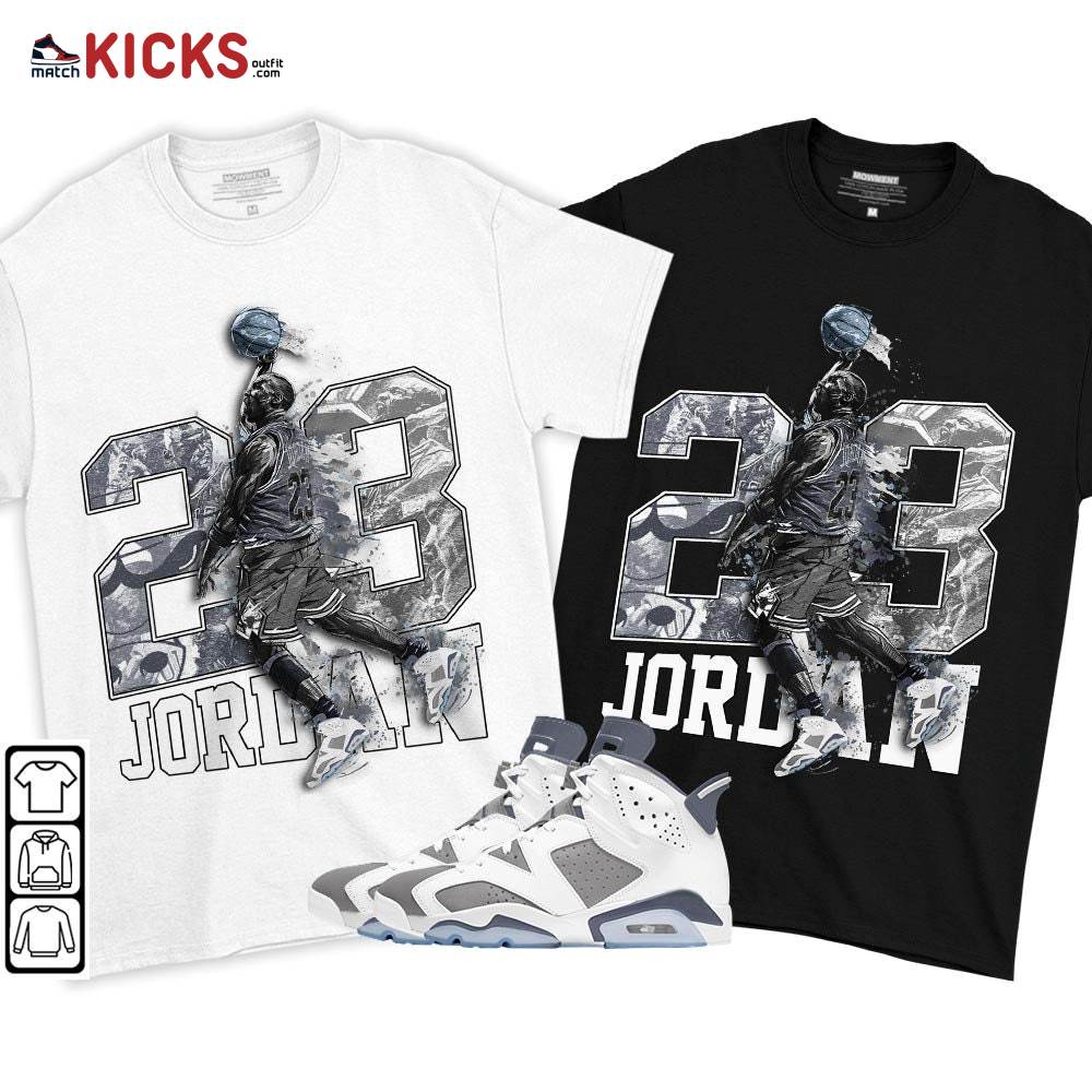Air 23 Jordan Sneaker Shirt Match Retro Cool Grey 6s, Jordan 6 Cool Grey MKO T-Shirt Air 23 Jordan Sneaker Shirt Match Retro Cool Grey 6s, Jordan 6 Cool Grey MKO T-Shirt