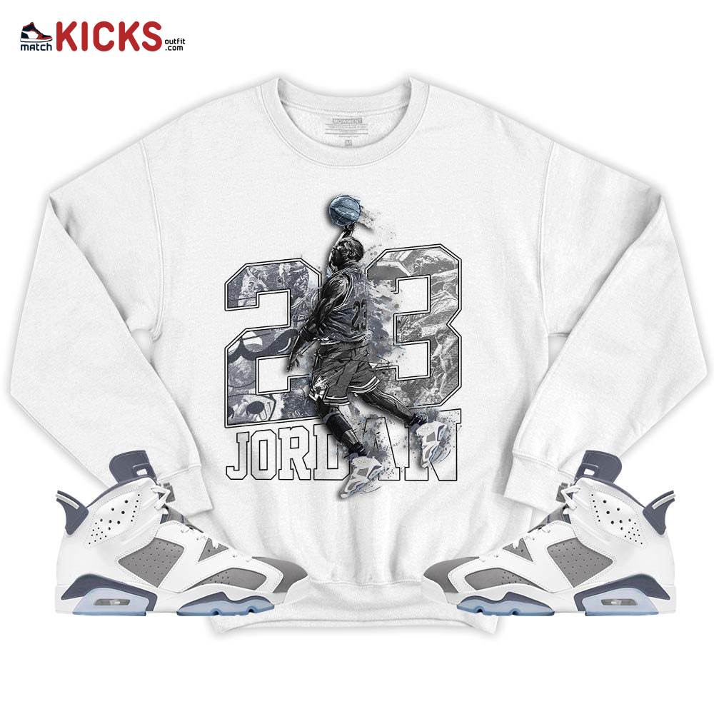 Air 23 Jordan Sneaker Shirt Match Retro Cool Grey 6s, Jordan 6 Cool Grey MKO T-Shirt Air 23 Jordan Sneaker Shirt Match Retro Cool Grey 6s, Jordan 6 Cool Grey MKO T-Shirt