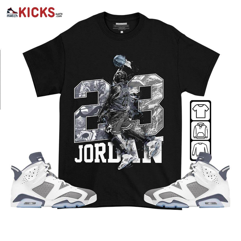 Air 23 Jordan Sneaker Shirt Match Retro Cool Grey 6s, Jordan 6 Cool Grey MKO T-Shirt