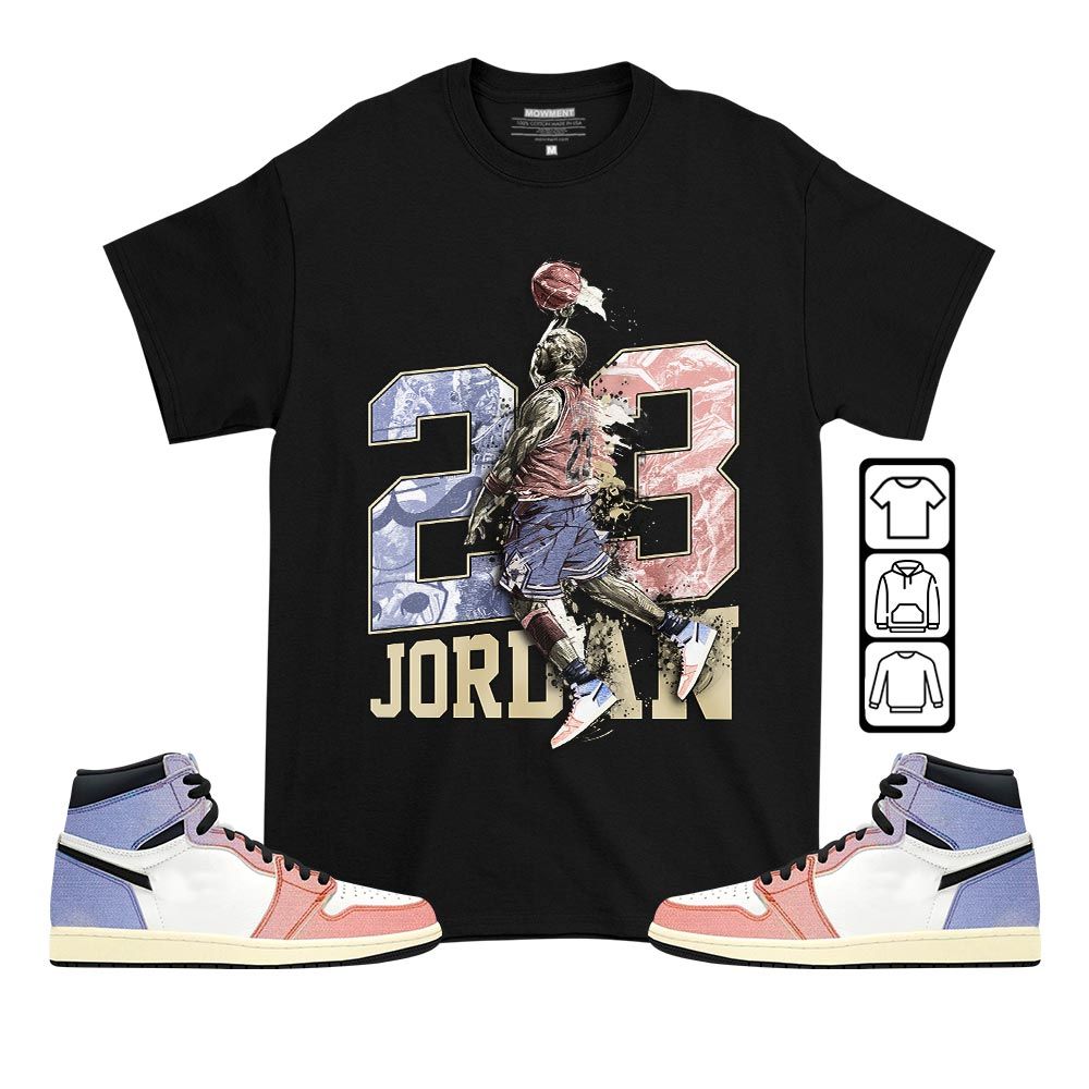 Air 23 Jordan Sneaker Shirt Match Retro Skyline 1s, Jordan 1 High OG Skyline MKO T-Shirt