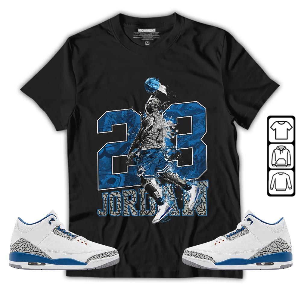 Air 23 Jordan Sneaker Shirt Match Wizards 3s, Jordan Retro 3 Wizards MKO T-Shirt Air 23 Jordan Sneaker Shirt Match Wizards 3s, Jordan Retro 3 Wizards MKO T-Shirt