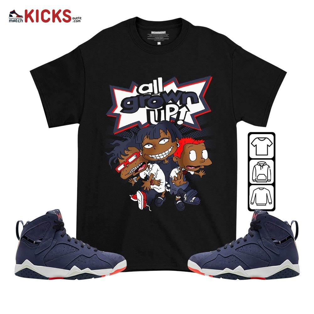 All Grown Up Sneaker Shirt Match 7 Neutral Indigo, Jordan 7 Quai 54 MKO T-Shirt