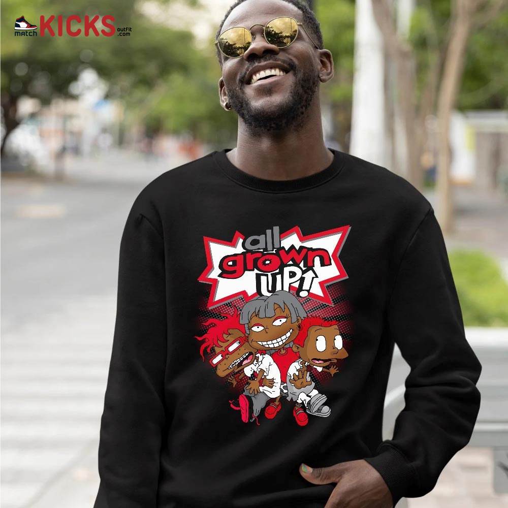 All Grown Up Sneaker Shirt Match Fire Red 9s, Jordan 9 Retro Fire Red MKO T-Shirt All Grown Up Sneaker Shirt Match Fire Red 9s, Jordan 9 Retro Fire Red MKO T-Shirt