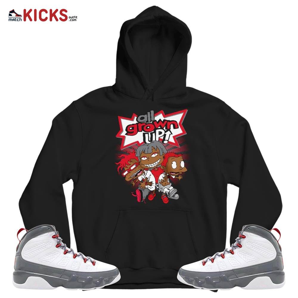 All Grown Up Sneaker Shirt Match Fire Red 9s, Jordan 9 Retro Fire Red MKO T-Shirt All Grown Up Sneaker Shirt Match Fire Red 9s, Jordan 9 Retro Fire Red MKO T-Shirt