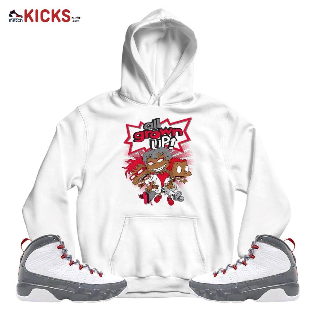 All Grown Up Sneaker Shirt Match Fire Red 9s, Jordan 9 Retro Fire Red MKO T-Shirt All Grown Up Sneaker Shirt Match Fire Red 9s, Jordan 9 Retro Fire Red MKO T-Shirt