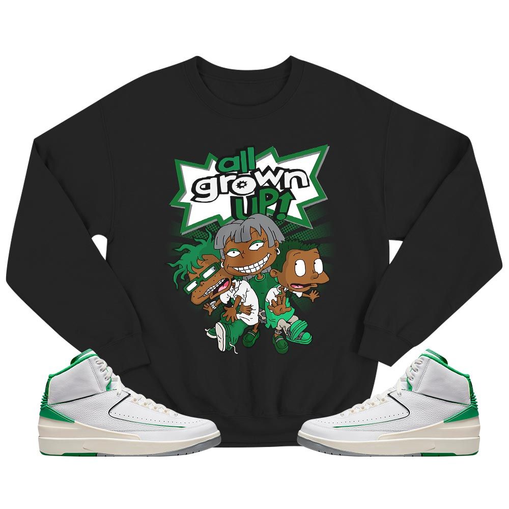 All Grown Up Sneaker Shirt Match Lucky Green 2s, Jordan 2 Lucky Green MKO T-Shirt All Grown Up Sneaker Shirt Match Lucky Green 2s, Jordan 2 Lucky Green MKO T-Shirt