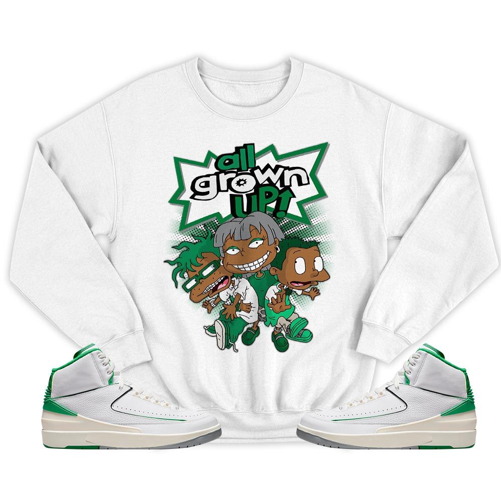 All Grown Up Sneaker Shirt Match Lucky Green 2s, Jordan 2 Lucky Green MKO T-Shirt All Grown Up Sneaker Shirt Match Lucky Green 2s, Jordan 2 Lucky Green MKO T-Shirt