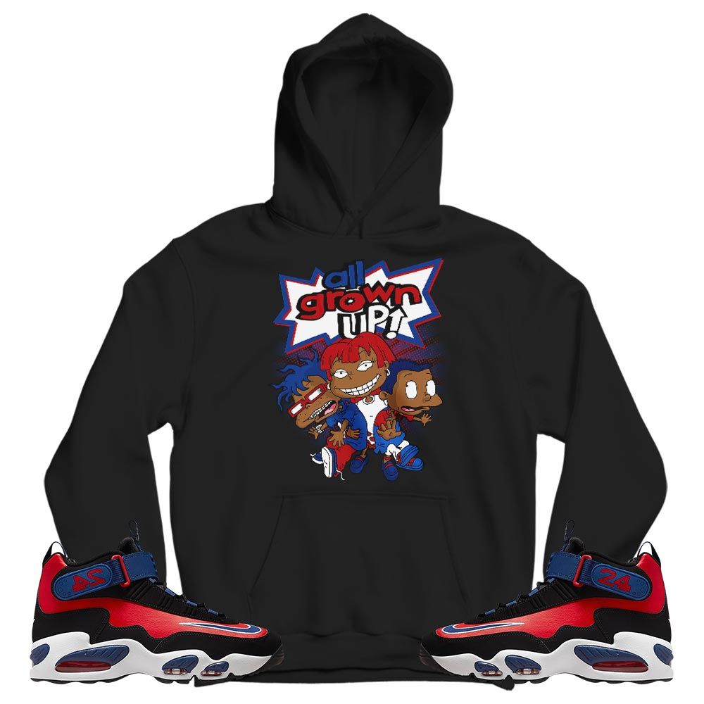 All Grown Up Sneaker Shirt Match Max 1 Navy Red Black, Air Griffey Max 1 Black Red Navy Blue MKO T-Shirt