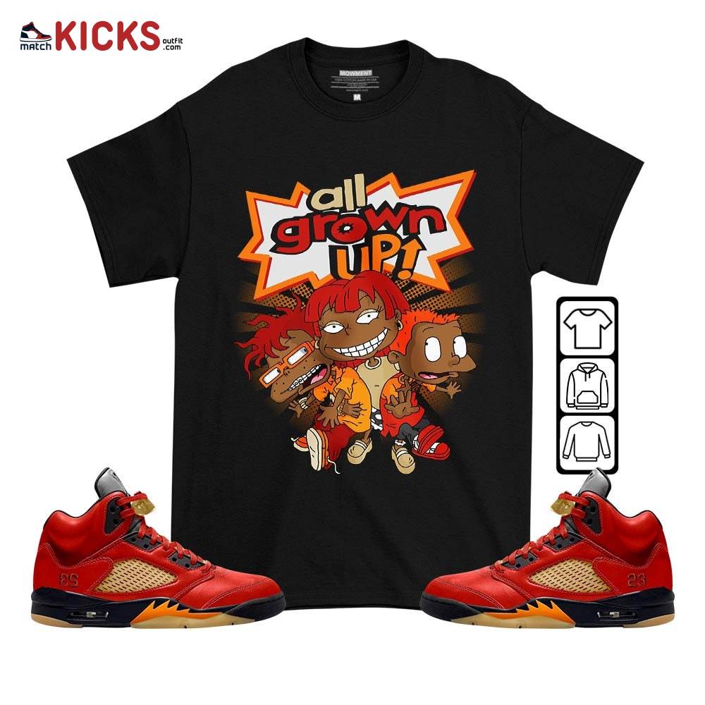 All Grown Up Sneaker Shirt Match Retro Mars For Her 5s, Jordan 5 Mars For Her MKO T-Shirt