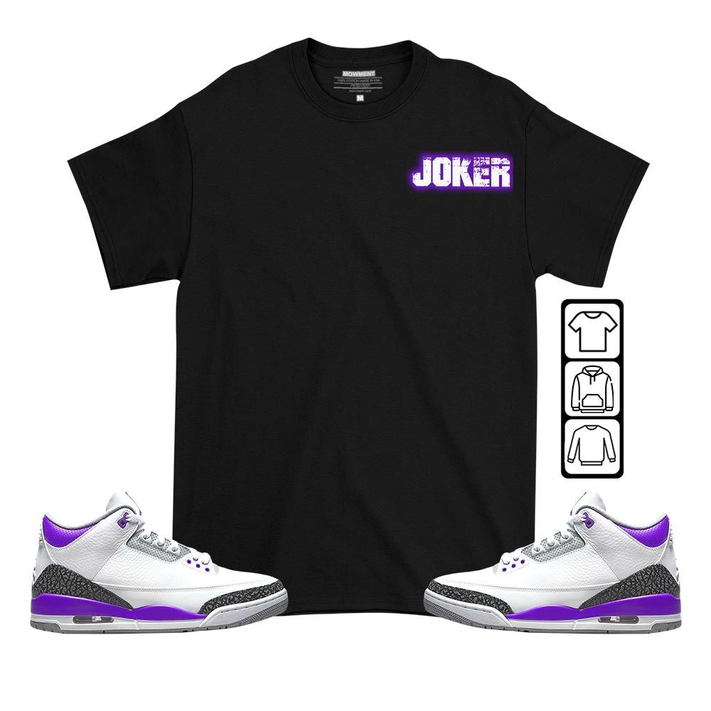 Anti-Hero Sneaker Shirt Match Dark Iris 3s, Jordan 3 Retro Dark Iris MKO T-Shirt Anti-Hero Sneaker Shirt Match Dark Iris 3s, Jordan 3 Retro Dark Iris MKO T-Shirt