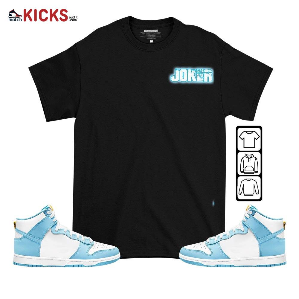 Anti-Hero Sneaker Shirt Match Dunk High Blue Chill, Dunk High Homer Simpson MKO T-Shirt